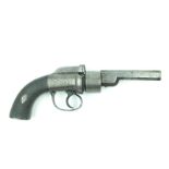 A percussion six-shot transitional revolver, 4inch octagonal barrel engraved IMPROVED REVOLVER,