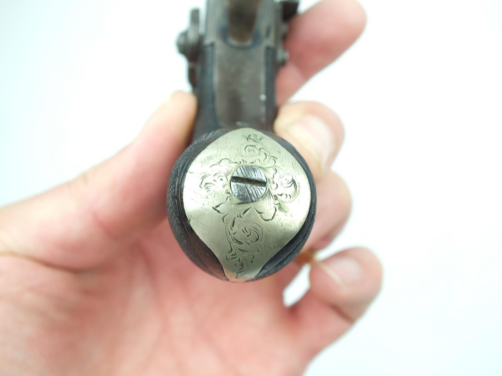 A percussion boxlock belt pistol by Blissett, 5inch sighted octagonal barrel engraved BLISSETT - Image 9 of 15