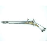 A fine and rare 17th Century left handed snaphaunce Scottish belt pistol dated 1648, 13inch four-