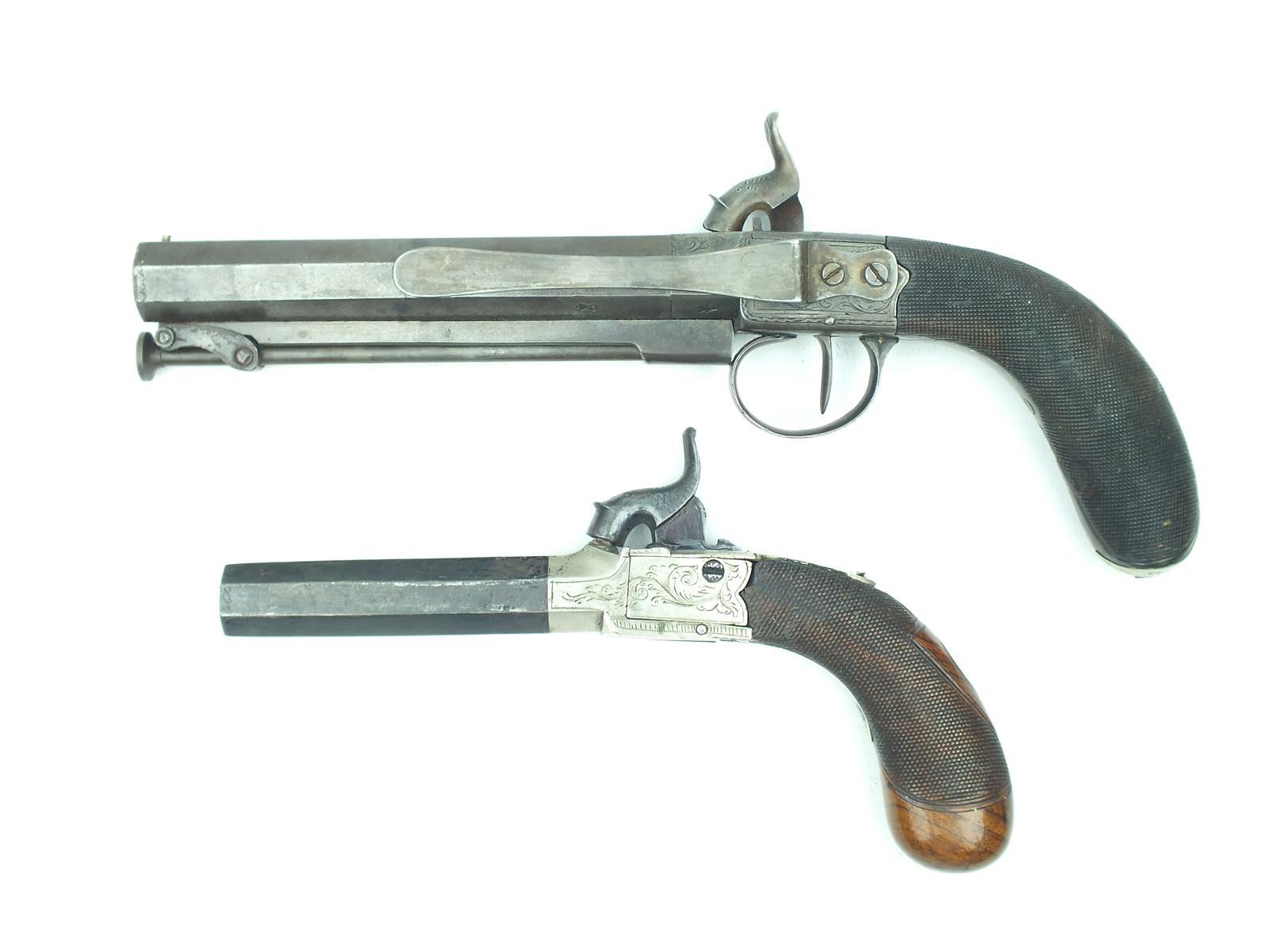 A percussion boxlock belt pistol by Blissett, 5inch sighted octagonal barrel engraved BLISSETT - Image 4 of 15