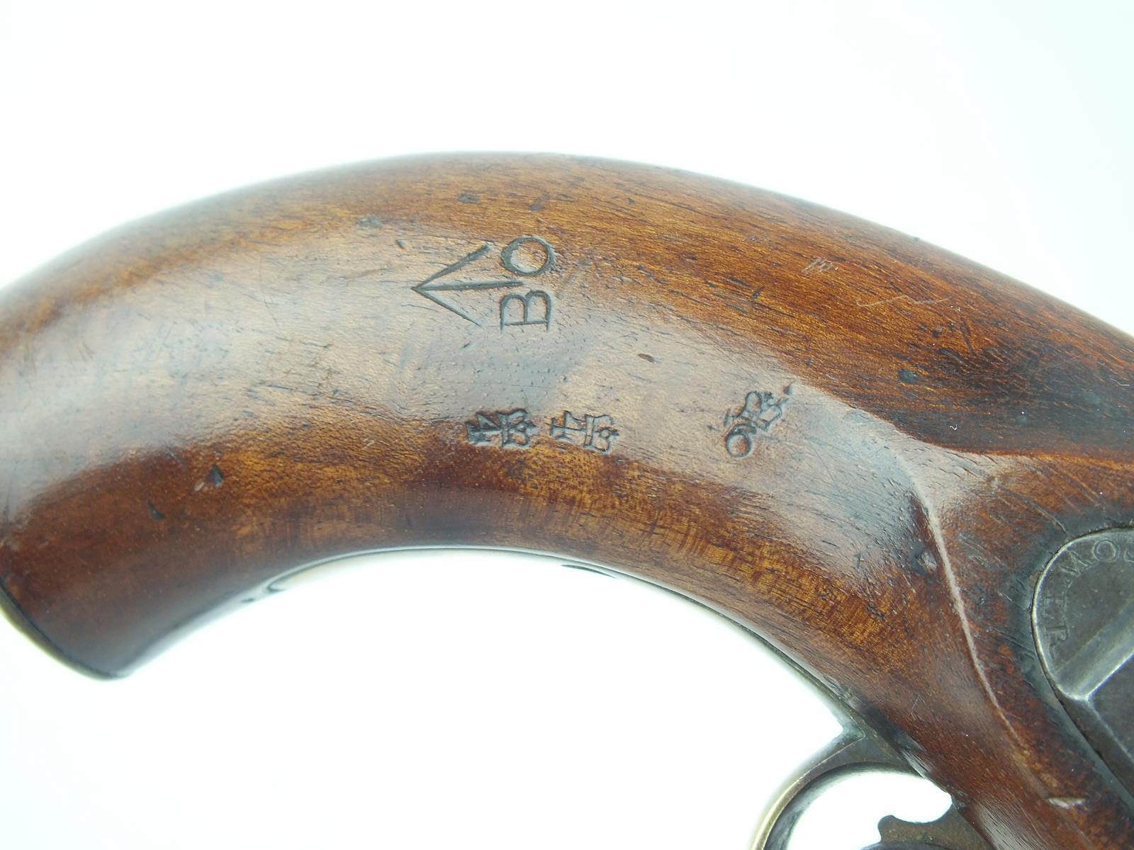 A percussion Coast Guard or Customs pistol, 6inch barrel, stepped lock stamped with a crown over - Image 3 of 10