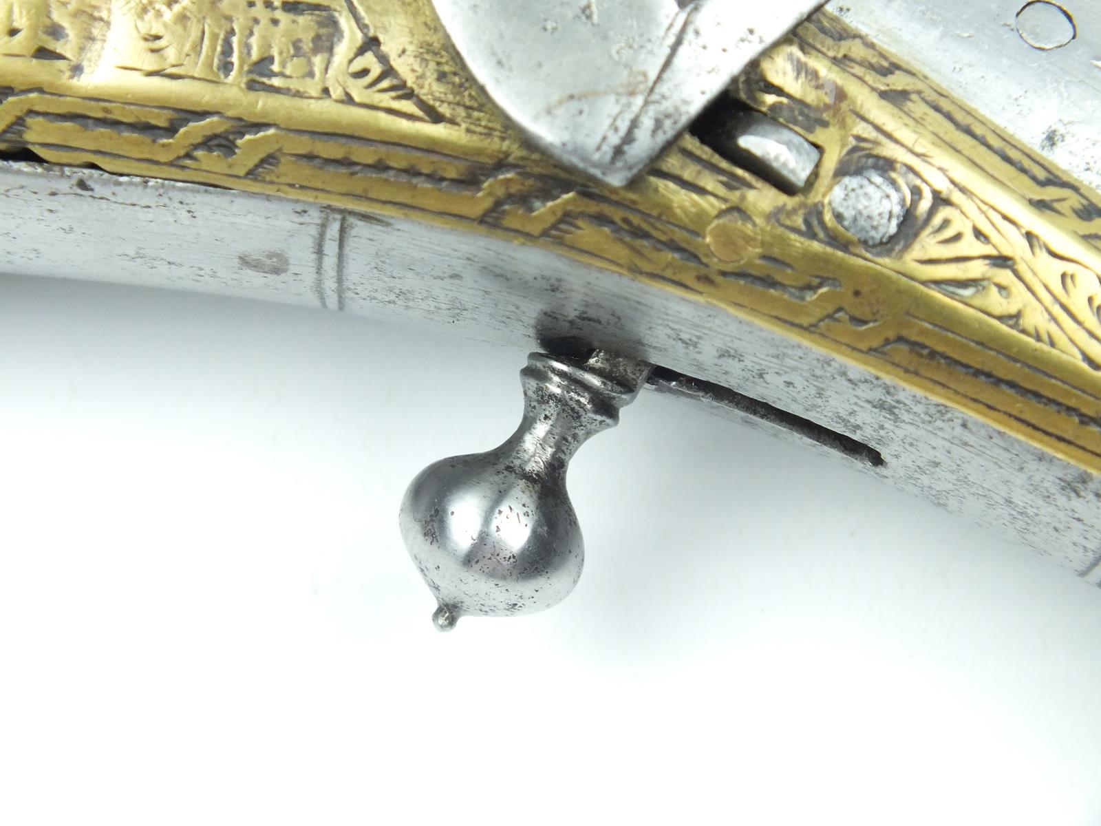 A fine and rare 17th Century left handed snaphaunce Scottish belt pistol dated 1648, 13inch four- - Image 6 of 11