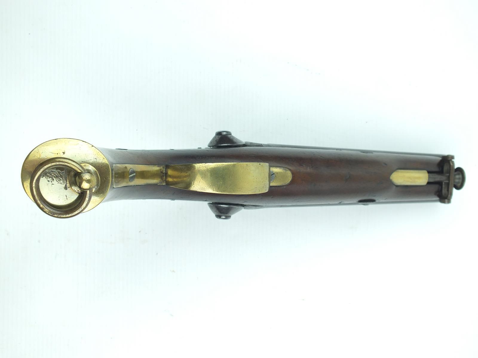 An Irish .577 double barrelled percussion Officer's or howdah pistol by Trulock & Harris, 6inch - Image 7 of 9