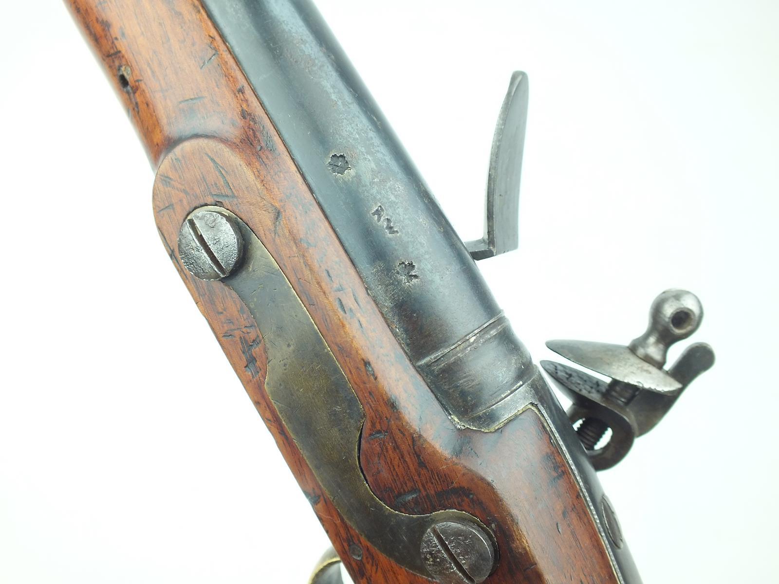 A flintlock Heavy Dragoon service pistol of musket bore, 9inch barrel, border engraved lock - Image 4 of 8