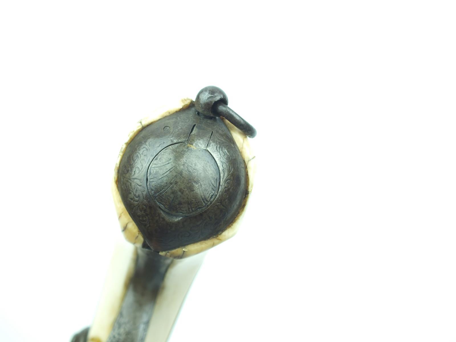 An interesting 16-bore percussion over and under howdah pistol with Sultan of Darfur inscription, - Image 9 of 10