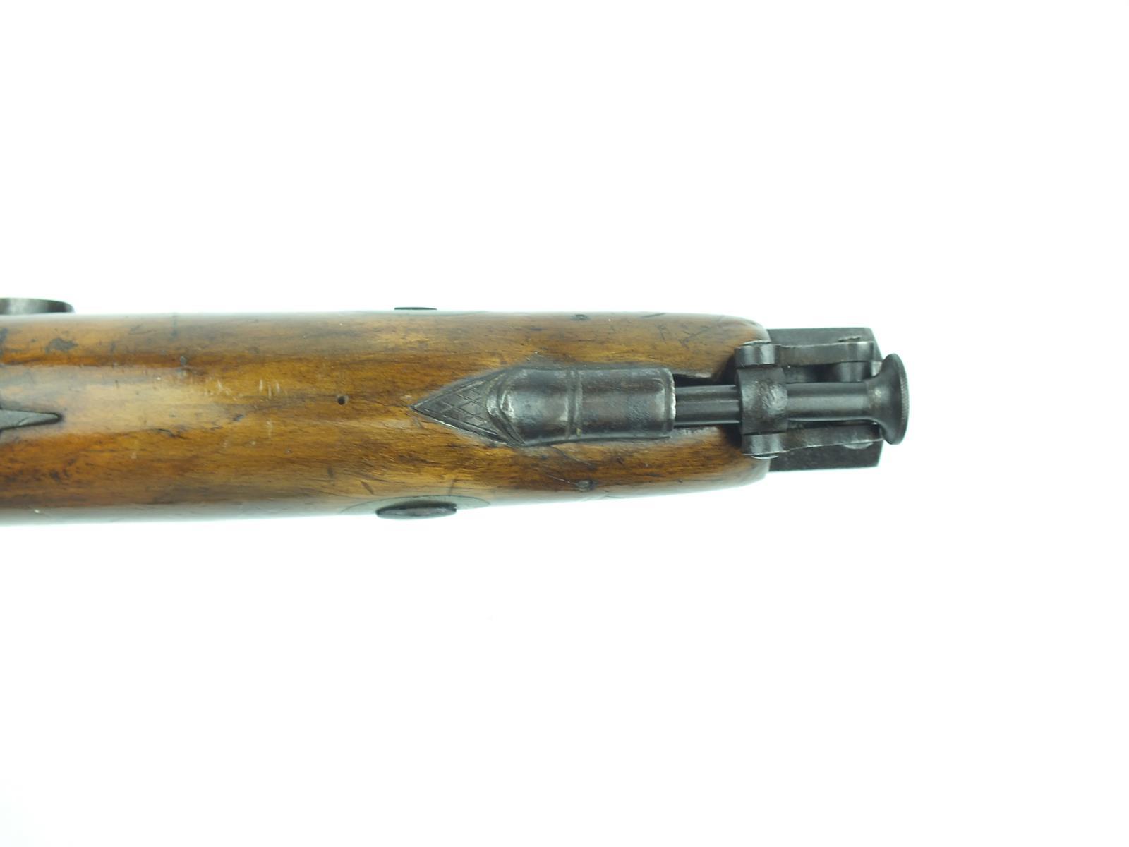 A 16-bore percussion travelling pistol by Hewson, 5.5inch sighted octagonal barrel engraved LONDON - Image 7 of 8