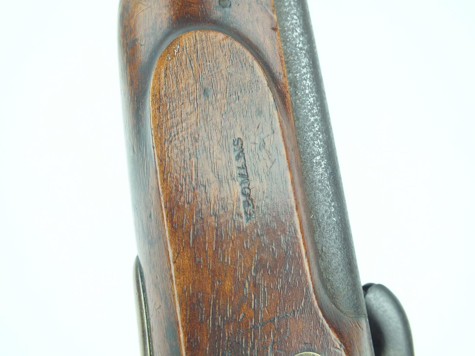 A percussion Coast Guard or Customs pistol, 6inch barrel, stepped lock stamped with a crown over - Image 6 of 10