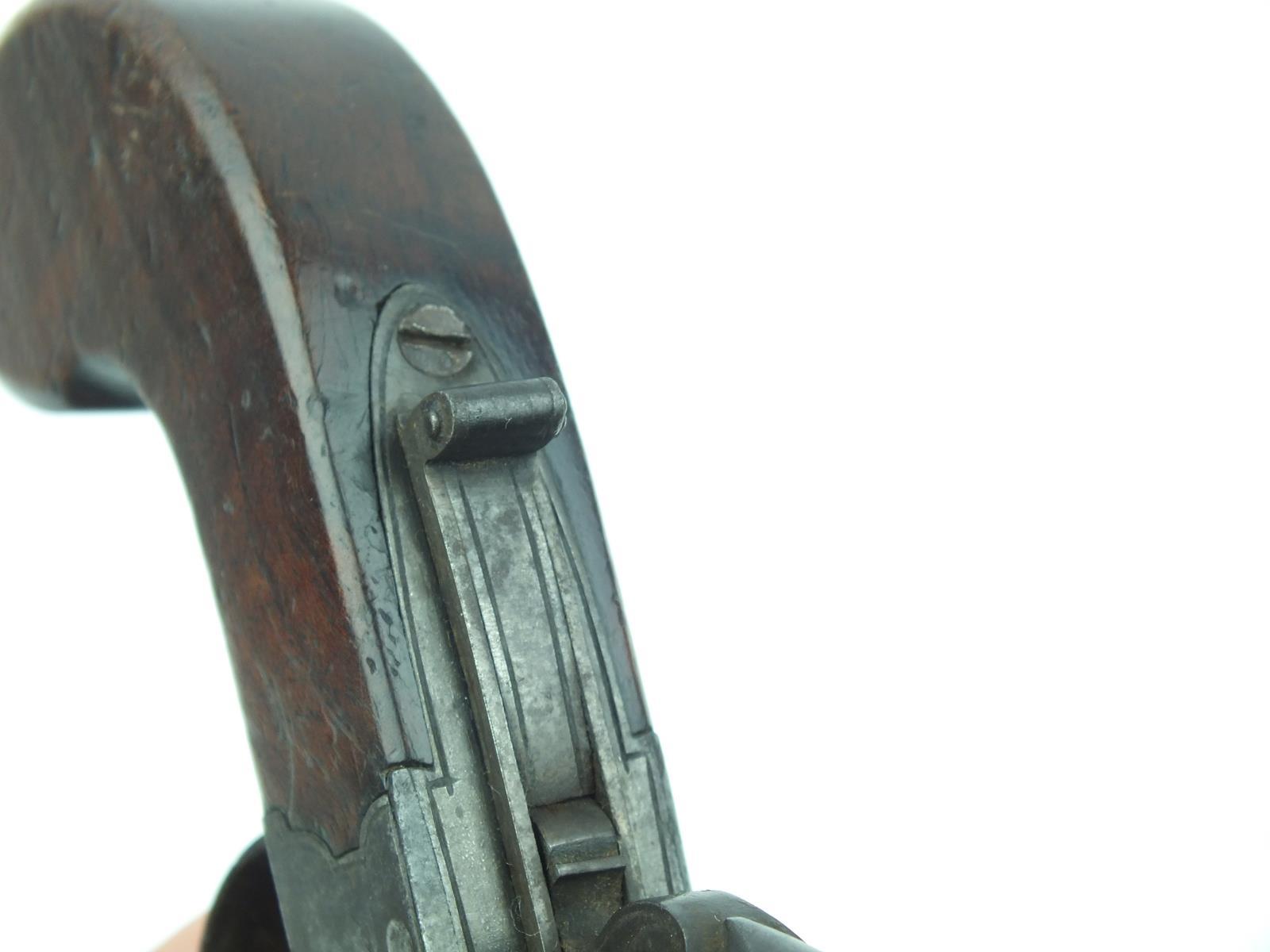 A 54-bore flintlock boxlock pocket pistol by Batey, 1.5inch turn-off barrel, border and scroll - Image 10 of 10