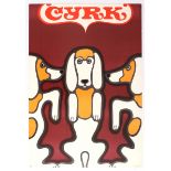 Advertising Poster Polish Cyrk Standing Dogs