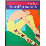 Advertising Poster Pantyhose Hudson Butterflies