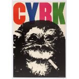 Advertising Poster Circus Cyrk Smoking Monkey