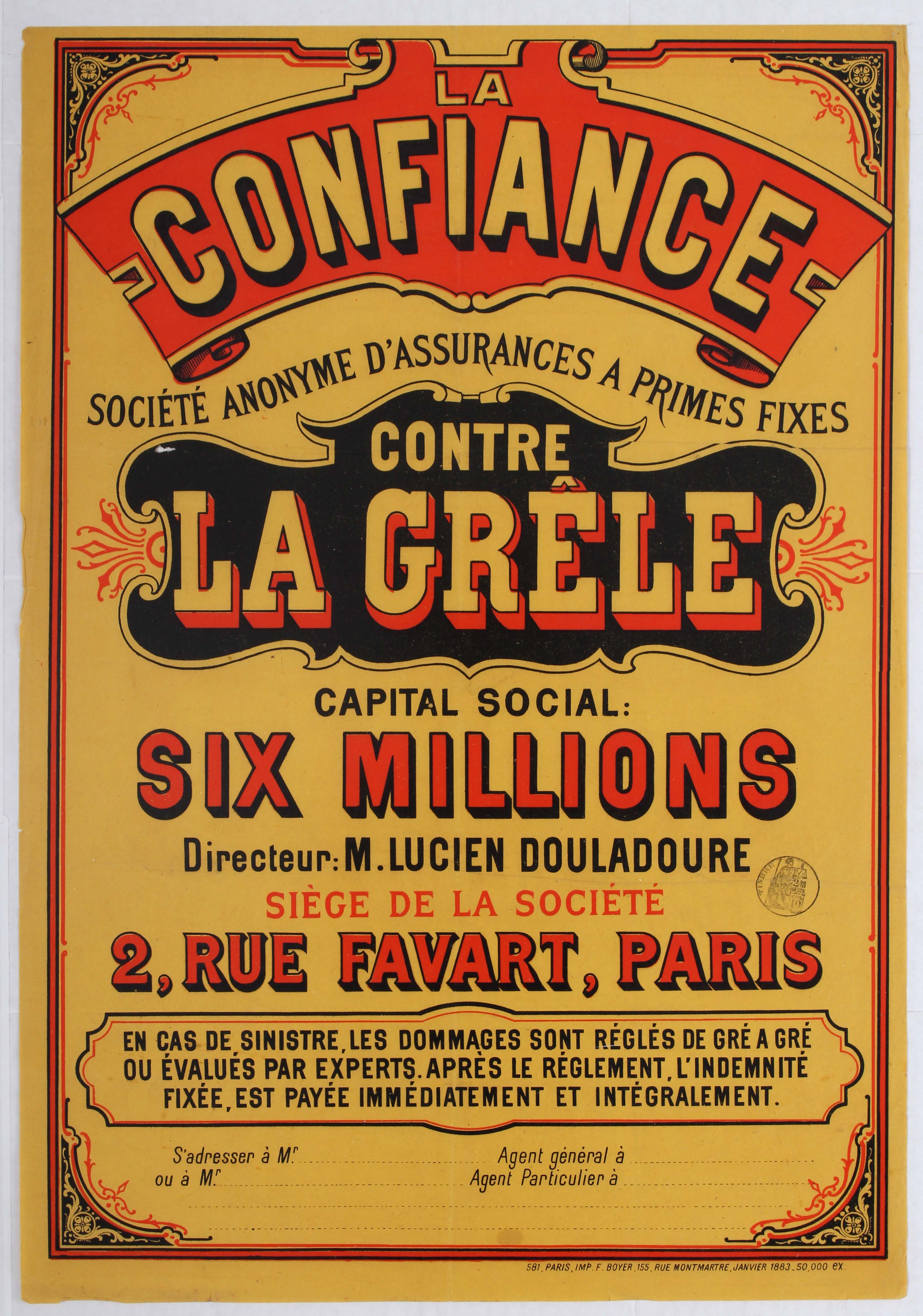 Advertising Poster for French Insurance