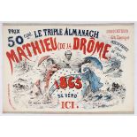 French Advertising Poster Triple Almanach