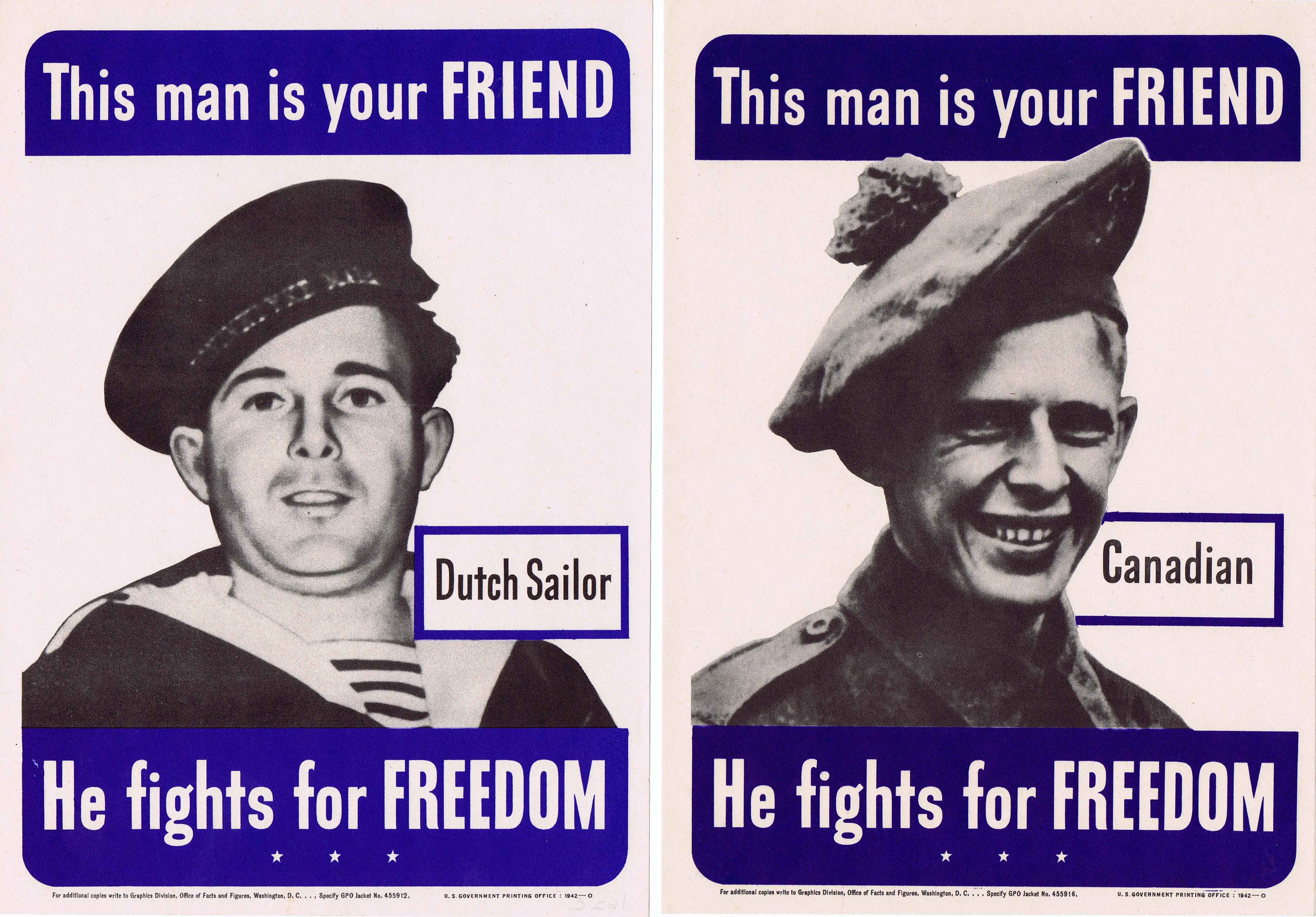 Propaganda Poster This Man is Your Friend USA WWII - Image 3 of 3