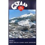 Sport Poster Gstaad My Love Ski Switzerland