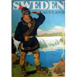 Travel Poster Sweden Lappland Finnland