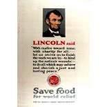 Propaganda Poster WWI Lincoln USA