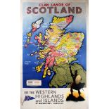 Travel Poster Clan Lands Scotland British Railway