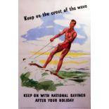 Advertising Poster National Savings Surfer