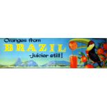 Advertising Poster Brazil Oranges Tucan Bird