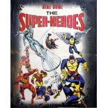 Advertising poster Marvel Comics: Here Come the Superheroes