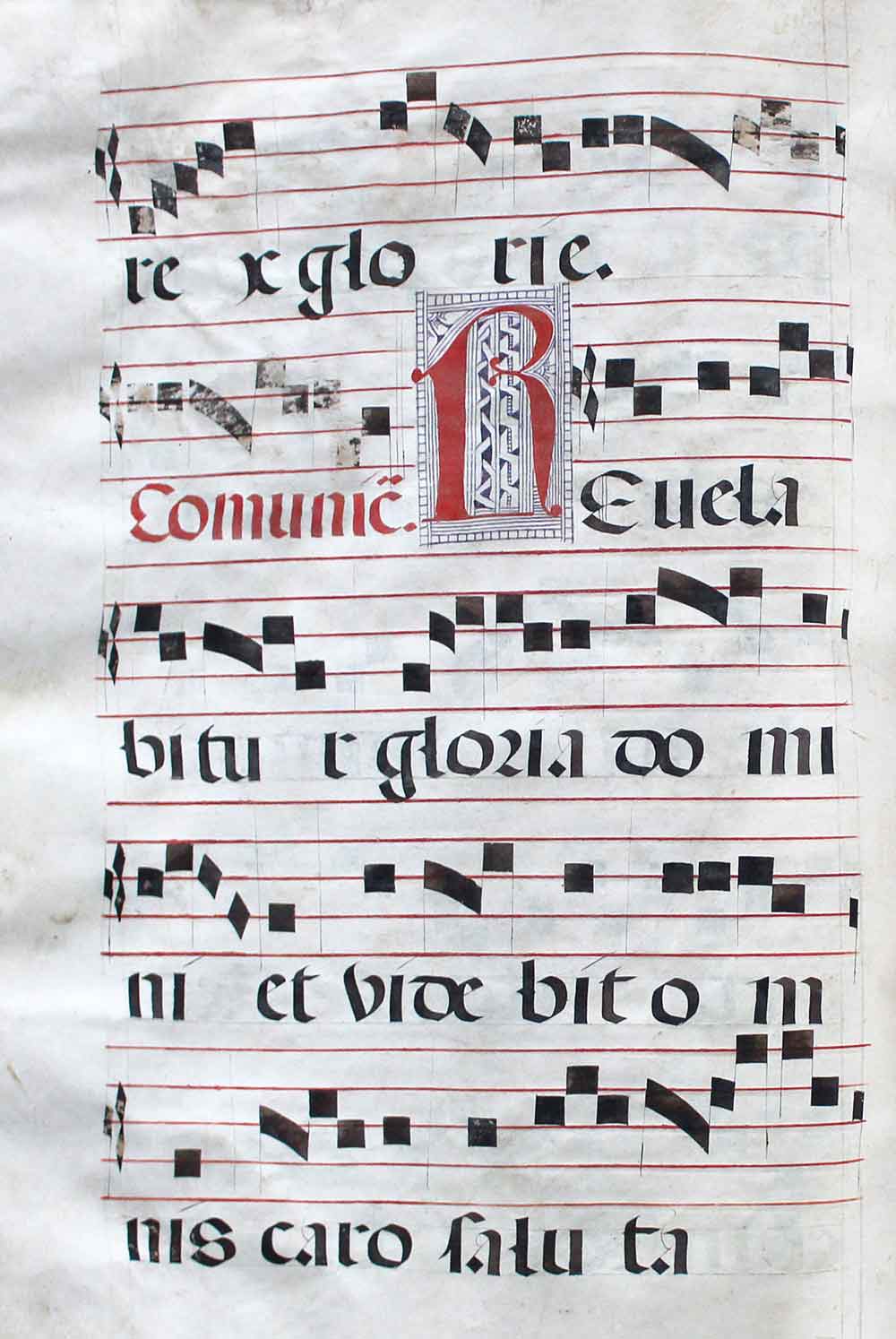 Antiphonar. Lateinische Notenhandschrift auf Pergament, wohl Spanien 18. Jh. Imp.Fol. (ca. 55 x 40 - Image 2 of 3