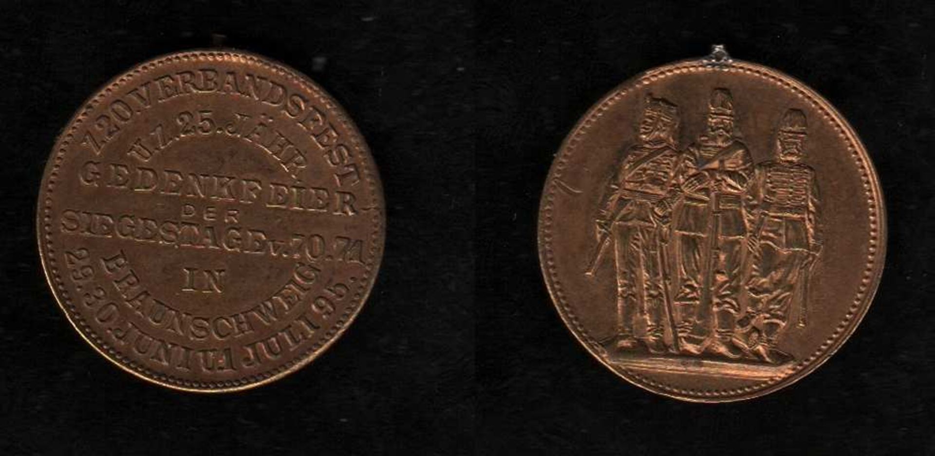 # Braunschweig. Medaille zum 5. Nordwestdeutschen Bezirksschießen in Braunschweig Juli 1874. - Image 2 of 3