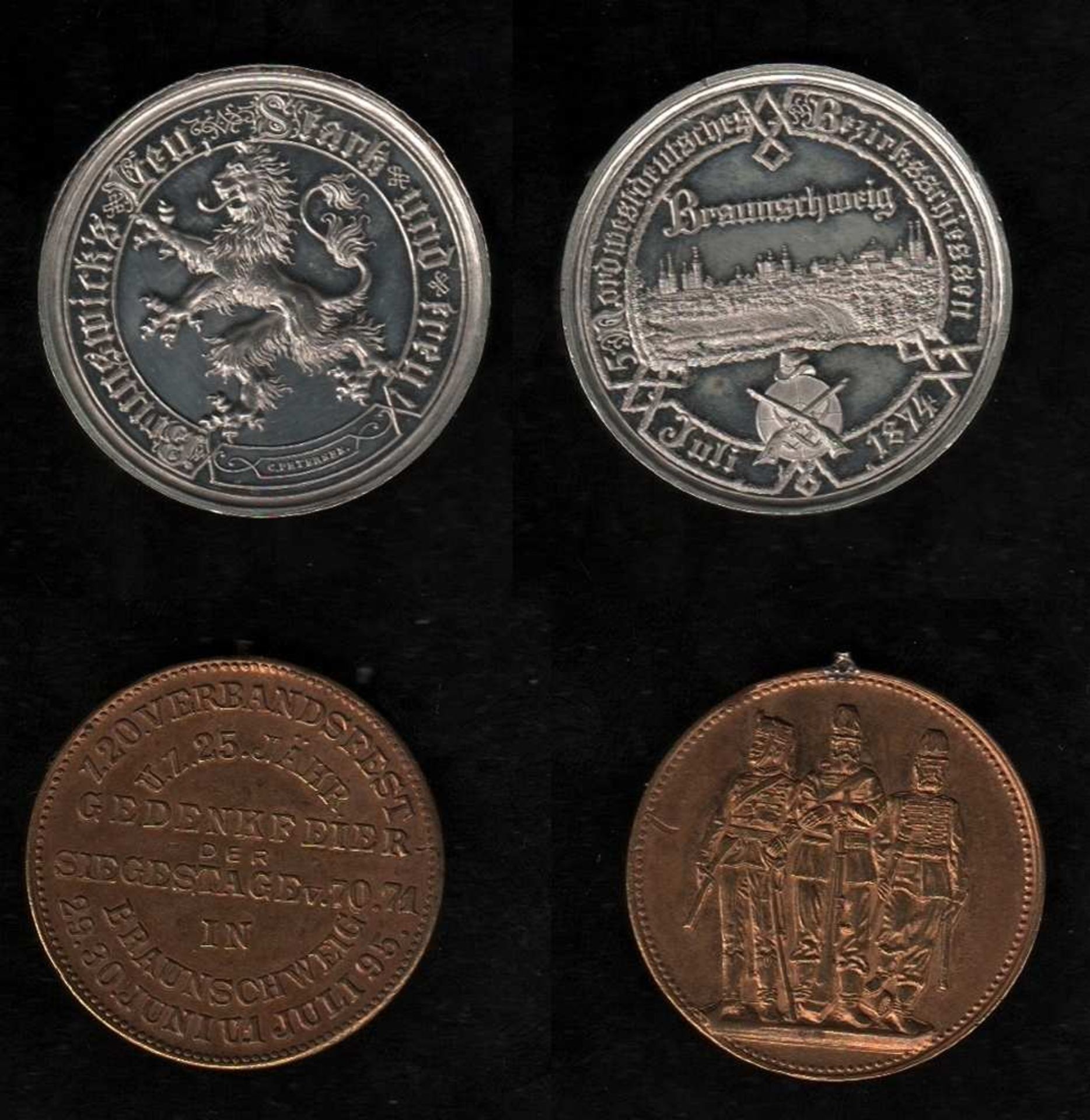 # Braunschweig. Medaille zum 5. Nordwestdeutschen Bezirksschießen in Braunschweig Juli 1874.