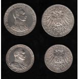 # Deutsches Reich. Silbermünze. 5 Mark. Wilhelm II., Deutscher Kaiser. A 1914. Vorderseite: