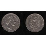 # Deutsches Reich. Silbermünze. 5 Mark. Ludwig II., König von Bayern. D 1875. Vorderseite: Porträt