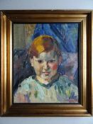 Jörgensen, Jacob (1879 - 1948). Kinderporträt. Öl auf Leinwand von 1931. Unten rechts signiert '