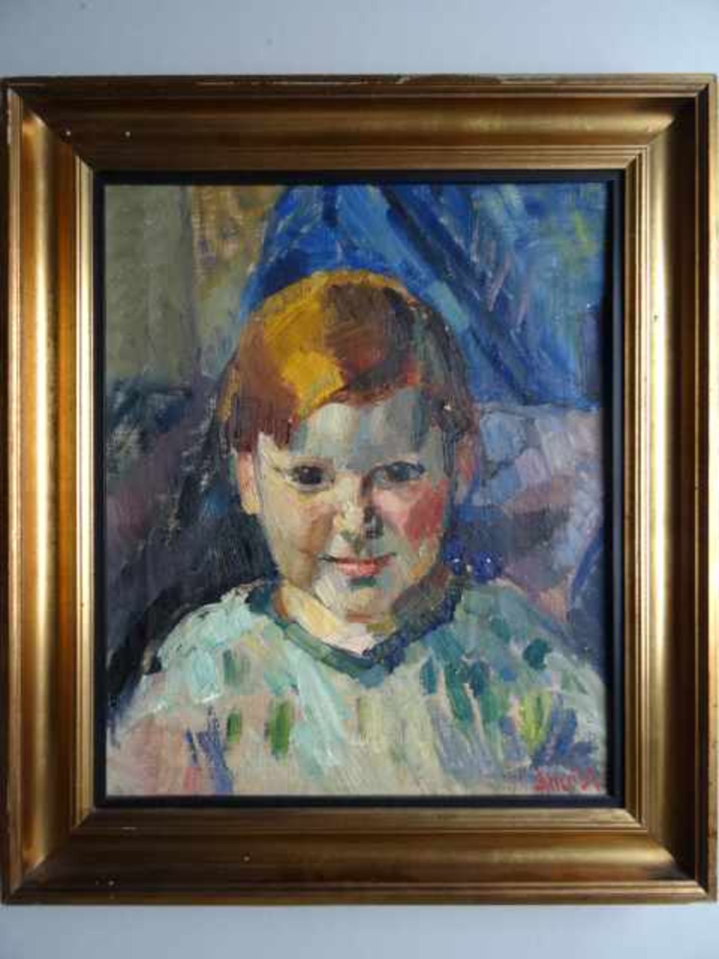 Jörgensen, Jacob (1879 - 1948). Kinderporträt. Öl auf Leinwand von 1931. Unten rechts signiert '