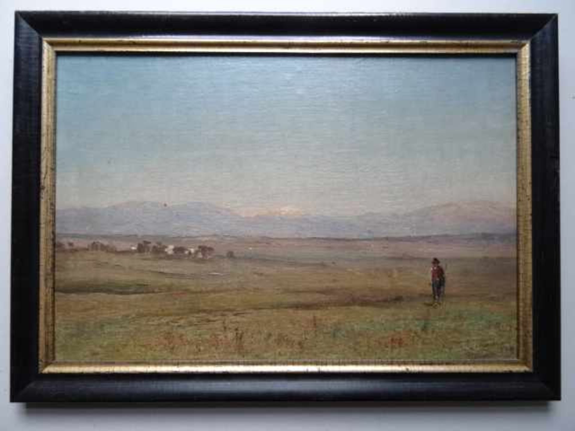 Christensen, Gottfred B.W. (Kopenhagen 1845 - 1928). Campagna di Roma. (1. Wintertag im Süden). Öl - Bild 2 aus 4