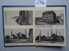 Türkei.- Souvenir de Constantinople. O.O., um 1900. Leporello mit 42 fotolithogr. Ansichten auf 21