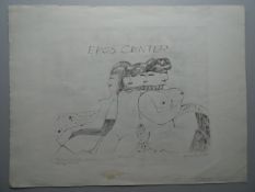 Fiedler, Arnold (Hamburg 1900 - 1985). Eroscenter. Lithographie von 1974. Signiert, datiert und