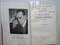 Schach.- Alekhine (Aljechin), A. Deux cents parties d'échecs. Fédération francaise des échecs, 1936.