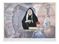 Walt Disney.- Snow White and the Seven Dwarfs. The Old Hag. Kolor. Zeichnung auf Zelluloid bei The
