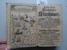 Niedersachsen.- Abel, C. Sächsische Alterthümer, Worinnen der Sachsen alte Geschichte, und