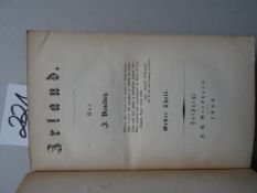 Irland.- Venedey, J. Irland. 2 Tle. in 2 Bdn. Leipzig, Brockhaus, 1844. XII, 2 Bll., 418 S., 2 Bll.;