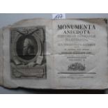 Zapf, G.G. Monumenta anecdota historiam germaniae illustrantia. Ex sua bibliotheca aliisque