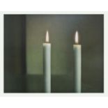 Richter, Gerhard (Dresden 1932). Zwei Kerzen, 1982. Farb. Offsetdruck. Plakat zur Ausstellung '