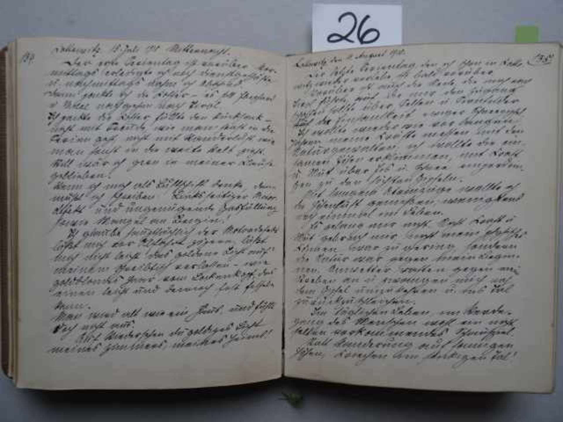 Schlesien.- 'Erinnerungen'. Tagebuch (wohl von dem Amtsrichter P. Huch aus Neisse (Nysa) im heutigen