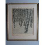 Blunck, Heinrich. (Kiel 1891 - 1963). Winterwald. Lithographie, um 1940. Unten links signiert, im