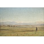 Christensen, Gottfred B.W. (Kopenhagen 1845 - 1928). Campagna di Roma. (1. Wintertag im Süden). Öl