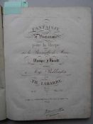 Labarre, T. Sammelband mit 10 Notenstücken für Harfe. Mainz, Antwerpen, Paris u.a., um 1860. Mit