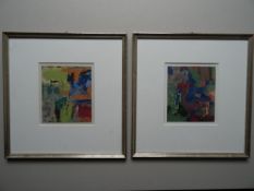 List, Franz (1898 - 1986). 2 Farbstudien in Öl auf Pappe. Um 1910. Jeweils signiert. 14,5 x 13 cm.