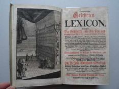 Mencke, J.B. Compendiöses Gelehrten-Lexicon... Leipzig, Gleditsch u. Sohn, 1715. 7 Bll., 2682 Sp., 1