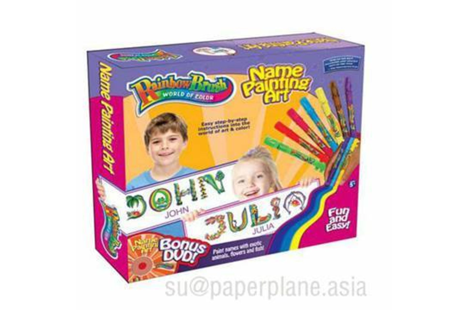 150 units Rainbow Brush Name Painting, Wholesale Lot