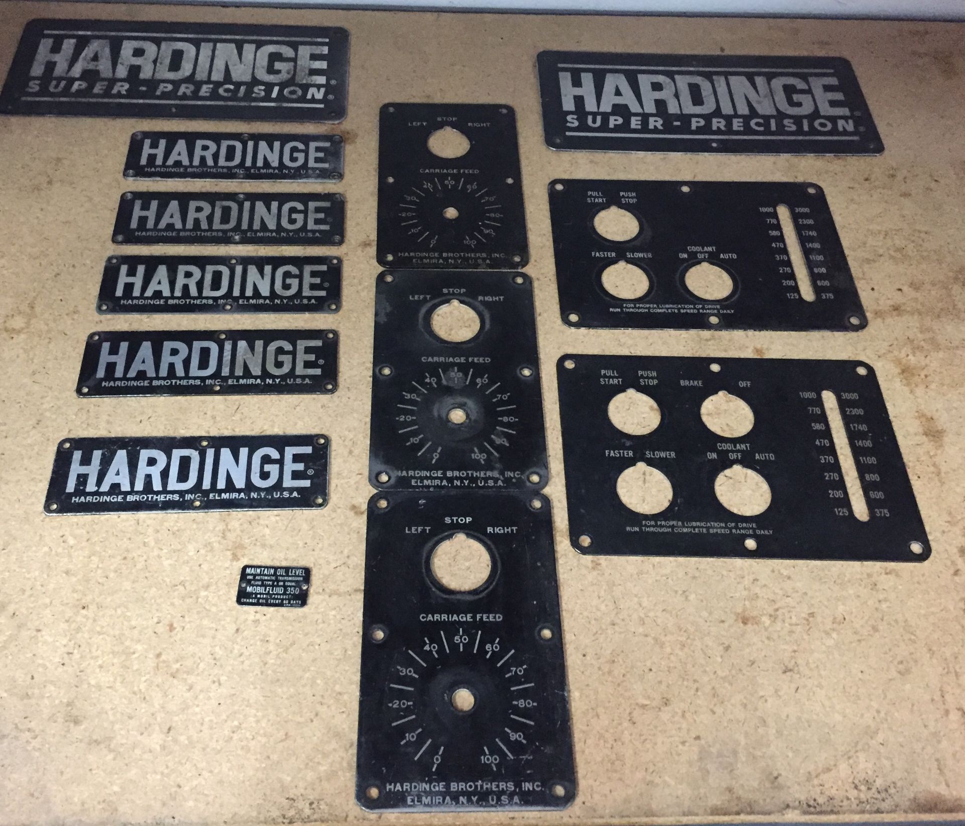 13 x Hardinge Metal Identification Plates / Labels - Image 2 of 2