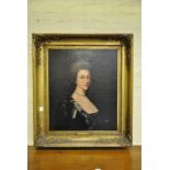 Gilt framed oil on canvas portrait 'Lady Elizabeth Spencer-Stanhope',